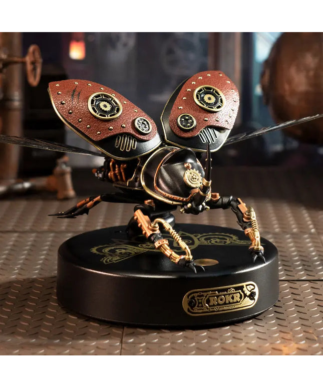 Robotime Rokr 3D Puzzle Golden Coin Turtle Industrial-style Building Block Toys For Kids Adults Steampunk Design With LED Light beldemo5-toys2