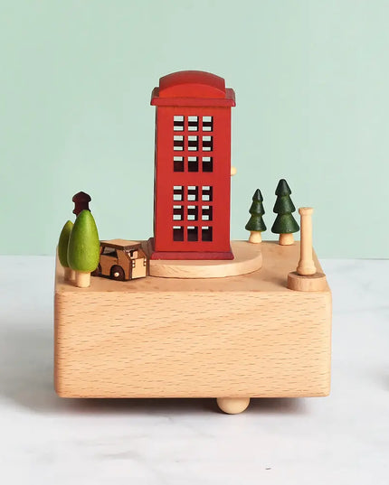 Wooden building model music box birthday gift beldemo5-toys2