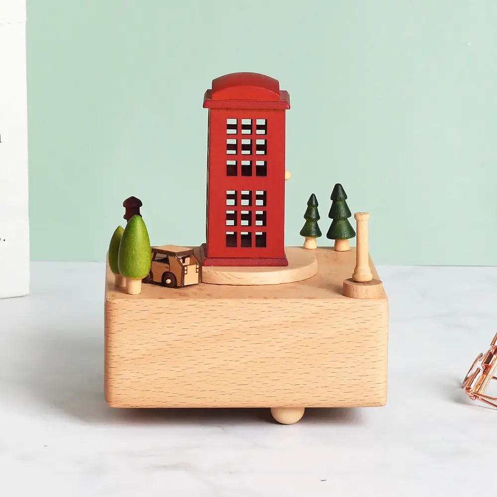 Wooden building model music box birthday gift beldemo5-toys2