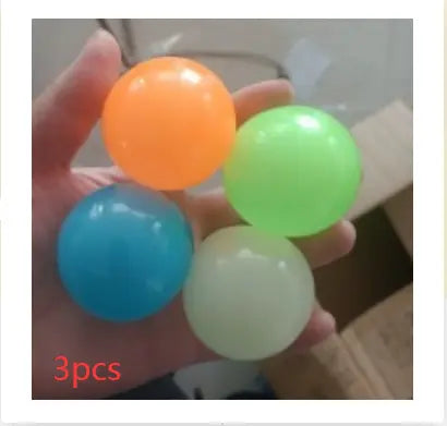 Luminous Sticky Ball Toys Sticky Wall Home Party Games Glow In The Dark Novelty Toys Decompression Squeeze Toy beldemo5-toys2
