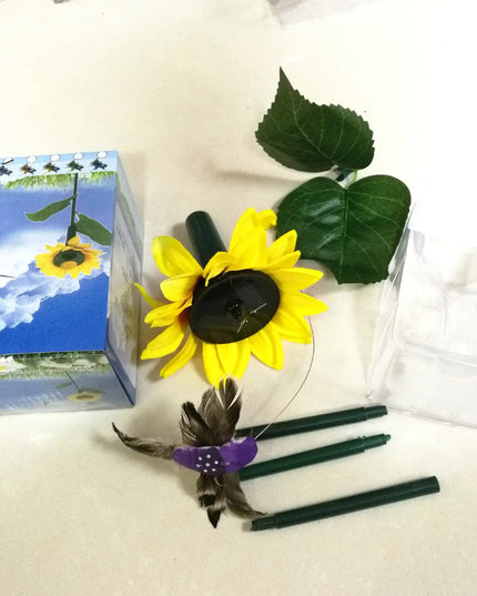 Solar Powered Butterfly with Sunflower Flying Vivid Solar Powered Bird beldemo5-toys2