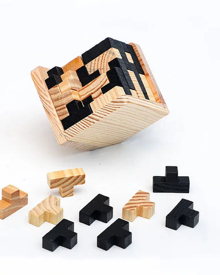 Hot Selling Wooden Puzzle Kongming Lock Luban Lock Toys beldemo5-toys2
