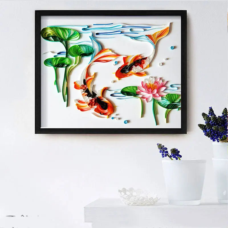 Quilted Paper Illustration Material Package Set Lobby Decoration Painting Slot beldemo5-toys2