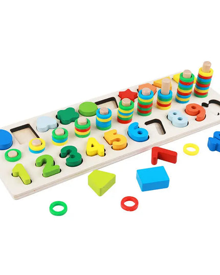 3 in 1 Early Educational Geometry Number Matching Montessori Wooden Toys beldemo5-toys2
