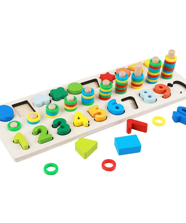 3 in 1 Early Educational Geometry Number Matching Montessori Wooden Toys beldemo5-toys2