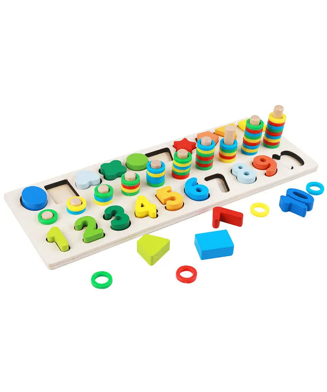 3 in 1 Early Educational Geometry Number Matching Montessori Wooden Toys beldemo5-toys2