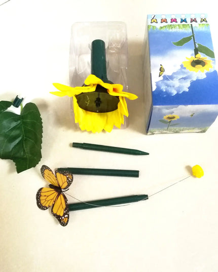 Solar Powered Butterfly with Sunflower Flying Vivid Solar Powered Bird beldemo5-toys2