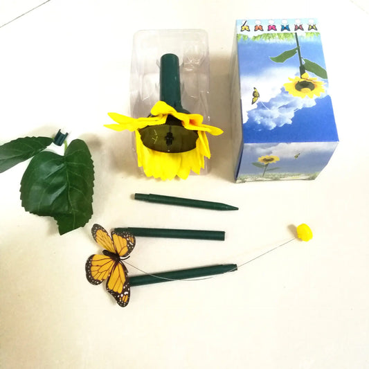 Solar Powered Butterfly with Sunflower Flying Vivid Solar Powered Bird beldemo5-toys2