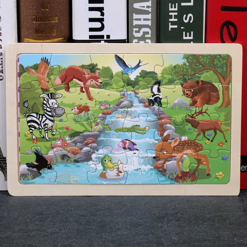 Cartoon Pictures 24 Pieces Of Wooden Jigsaw Puzzle beldemo5-toys2