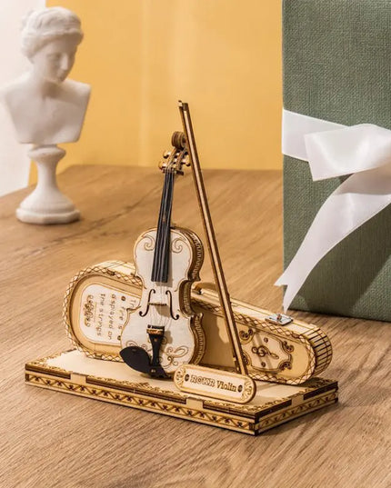 Robotime ROKR Violin Capriccio Model 3D Wooden Puzzle Easy Assembly Kits Musical DIY Gifts For Boys&Girls Building Blocks TG604K beldemo5-toys2