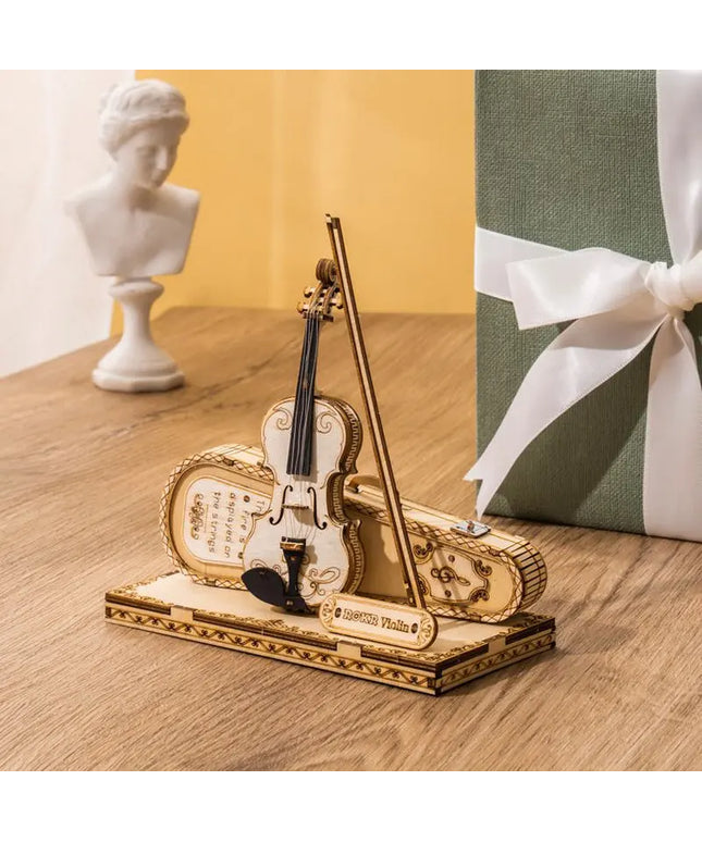 Robotime ROKR Violin Capriccio Model 3D Wooden Puzzle Easy Assembly Kits Musical DIY Gifts For Boys&Girls Building Blocks TG604K beldemo5-toys2