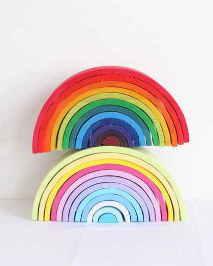 Jigsaw Puzzle Large 12-piece Arch Bridge Rainbow Building Blocks Early Childhood Education Toys beldemo5-toys2