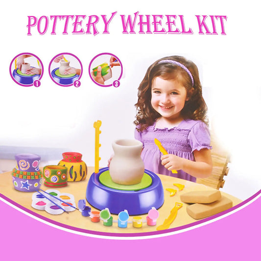 Bginners Pottery Wheel Kit Craft Toys For Kids With Paints And Tools Diy Toy Clay Pots Making Pottery Wheel Set For Kids Gifts beldemo5-toys2