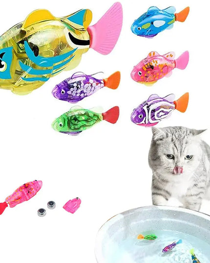 Cat Interactive Electric Fish Water Toy For Indoor Play Swimming Robot Fish Toys For Cat Dog Pet Baby Swimmer Bath Robofish Toys beldemo5-toys2