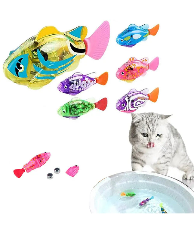 Cat Interactive Electric Fish Water Toy For Indoor Play Swimming Robot Fish Toys For Cat Dog Pet Baby Swimmer Bath Robofish Toys beldemo5-toys2