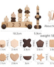 Jouets cognitifs en forme de voiture en bois