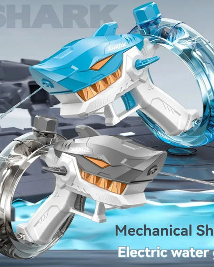 New Shark Electric Water Gun Toys Fully Automatic Continuous Fire Water Gun Large Capacity Beach Summer Children's Water Playing Toys beldemo5-toys2