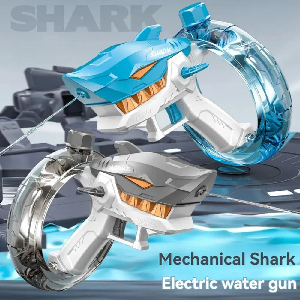 New Shark Electric Water Gun Toys Fully Automatic Continuous Fire Water Gun Large Capacity Beach Summer Children's Water Playing Toys beldemo5-toys2