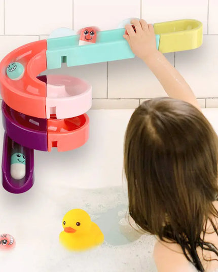 Kids Bath Toys Wall Suction Cup Marble Race Run Track Bathroom Bathtub Baby Play Water Games Toy Kit for Children beldemo5-toys2