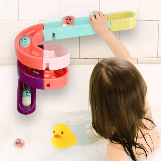 Kids Bath Toys Wall Suction Cup Marble Race Run Track Bathroom Bathtub Baby Play Water Games Toy Kit for Children beldemo5-toys2