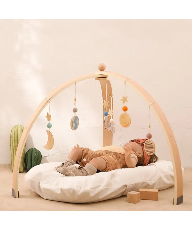 Triangle Rack Wooden Fitness Equipment Newborn Baby Crib Toy beldemo5-toys2