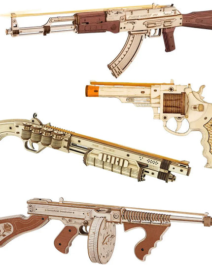 ROKR Wooden Puzzle Gun Toys Model DIY 3D Building Kits For Gifts beldemo5-toys2