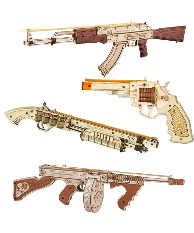 ROKR Wooden Puzzle Gun Toys Model DIY 3D Building Kits For Gifts beldemo5-toys2