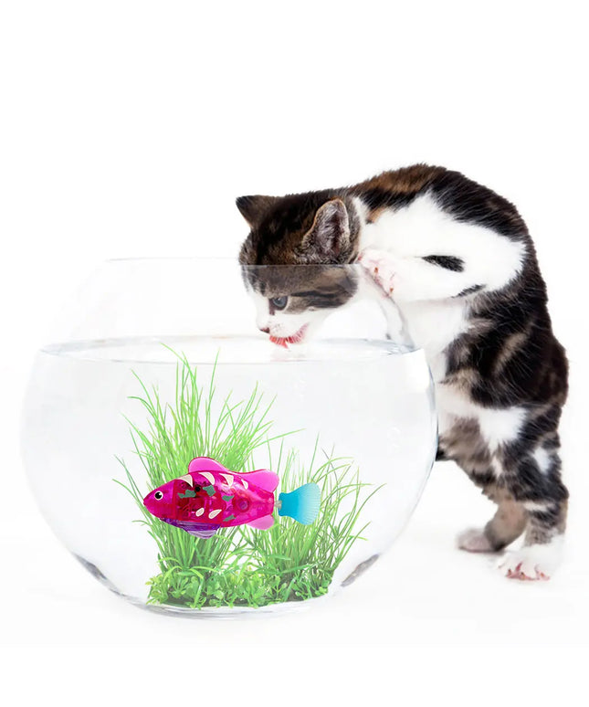 Pet Fish Electronic Cat Toys With Grass LED Light Toys beldemo5-toys2