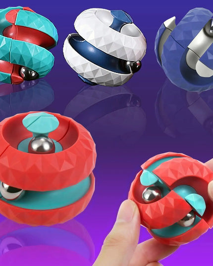 Diamond Pattern Ball Track Gyro Rubik's Cube Decompression Toy For Kids Fidget Spinner beldemo5-toys2