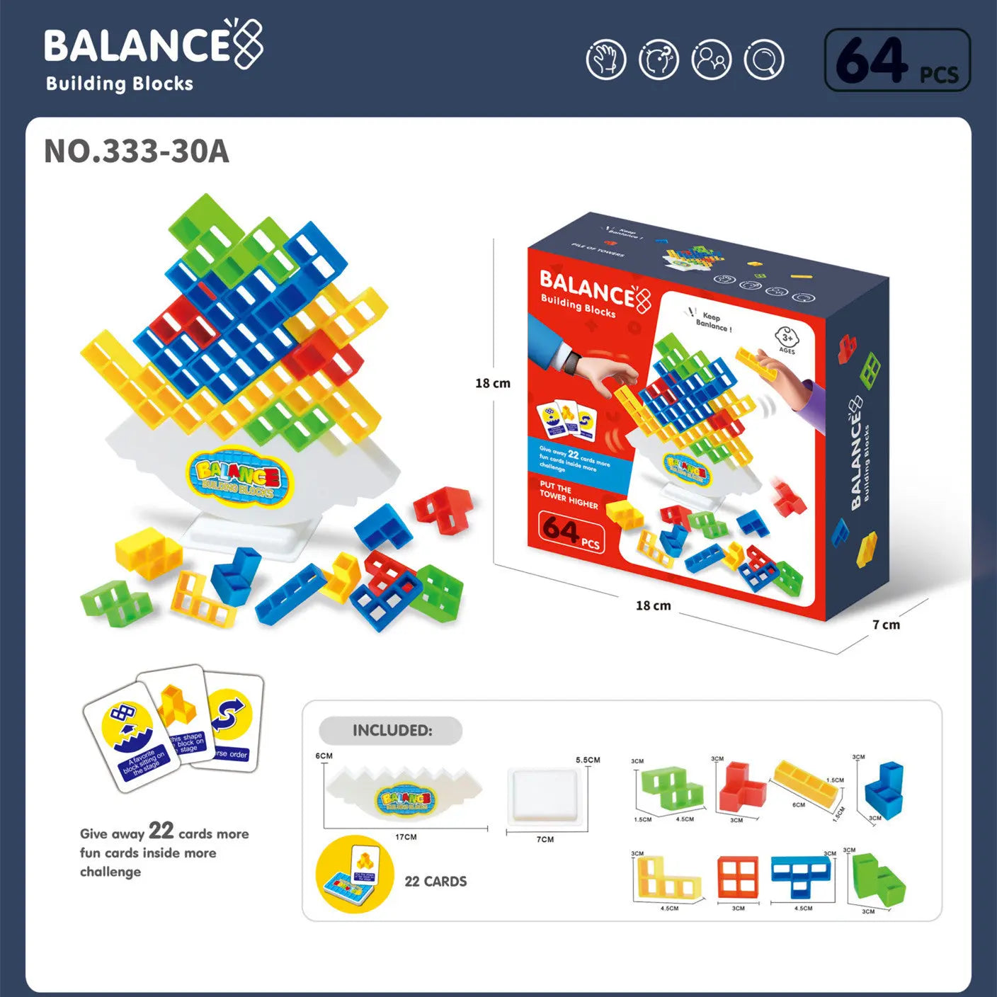 Balance Stacking Board Games Kids Adults Tower Block Toys For Family Parties Travel Games Boys Girls Puzzle Buliding Blocks Toy beldemo5-toys2