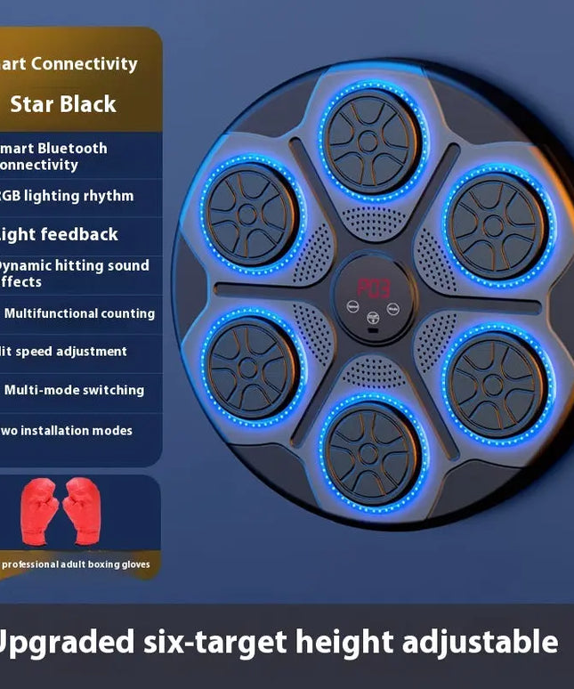 Music Boxing Machine Household With RGB Light Bluetooth Adults Mode Speed Adjustable For Indoor Kickboxing Karate Fitness Home beldemo5-toys2