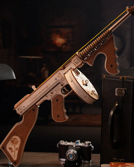 Rokr Thompson Submachine Gun Toy Gift For Boys Wooden Puzzle LQB01 Firing Model beldemo5-toys2