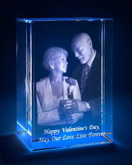 3D Laser Square Crystal Photo Frame With Love Custom Glass Cube beldemo5-toys2