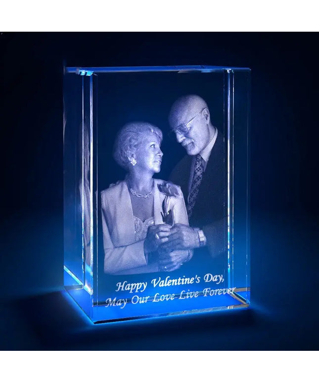 3D Laser Square Crystal Photo Frame With Love Custom Glass Cube beldemo5-toys2