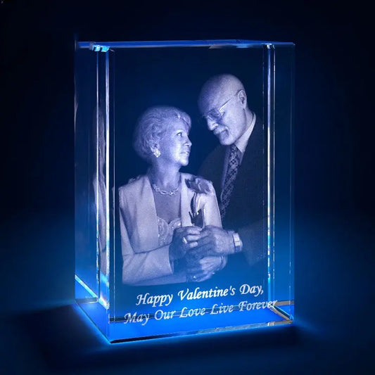 3D Laser Square Crystal Photo Frame With Love Custom Glass Cube beldemo5-toys2