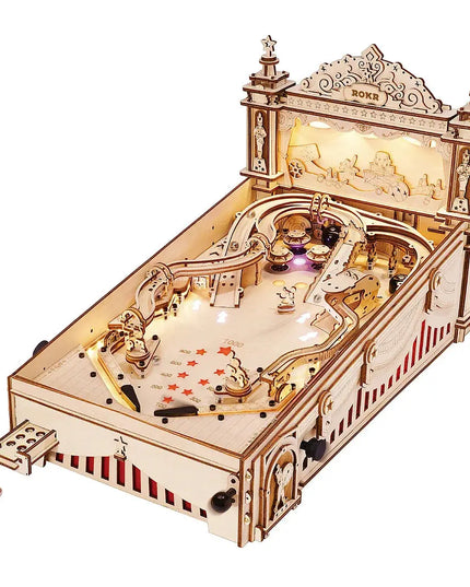 ROKR 3D Puzzle Pinball Machine Wooden Puzzle Brainteaser Building Toy beldemo5-toys2