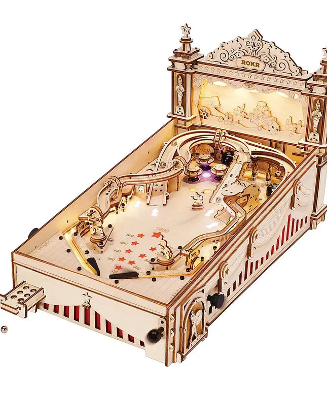ROKR 3D Puzzle Pinball Machine Wooden Puzzle Brainteaser Building Toy beldemo5-toys2