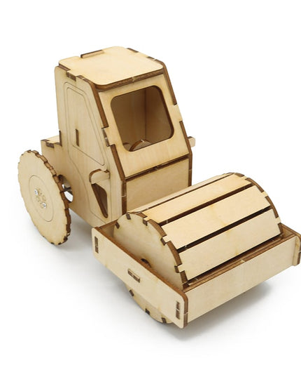 Happyxuan DIY Road Roller Science Engineering Construction Kits Wood STEAM Toy Kids Creative Educational Toys School Projects beldemo5-toys2