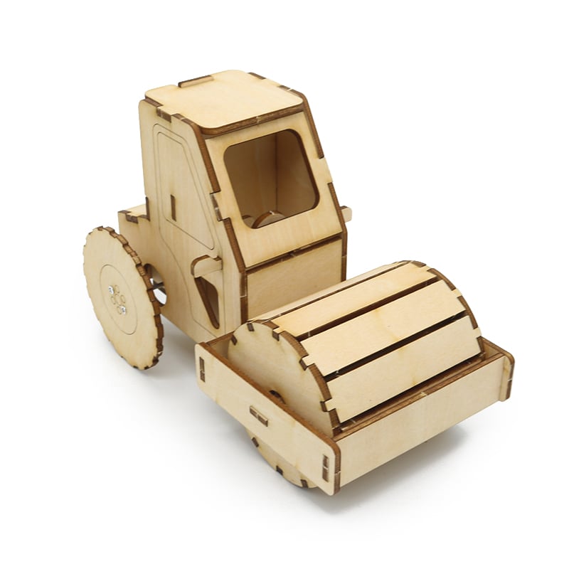 Happyxuan DIY Road Roller Science Engineering Construction Kits Wood STEAM Toy Kids Creative Educational Toys School Projects beldemo5-toys2