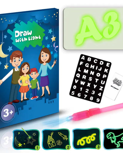 Educational Toy Drawing Pad 3D Magic 8 Light Effects Puzzle Board Sketchpad beldemo5-toys2