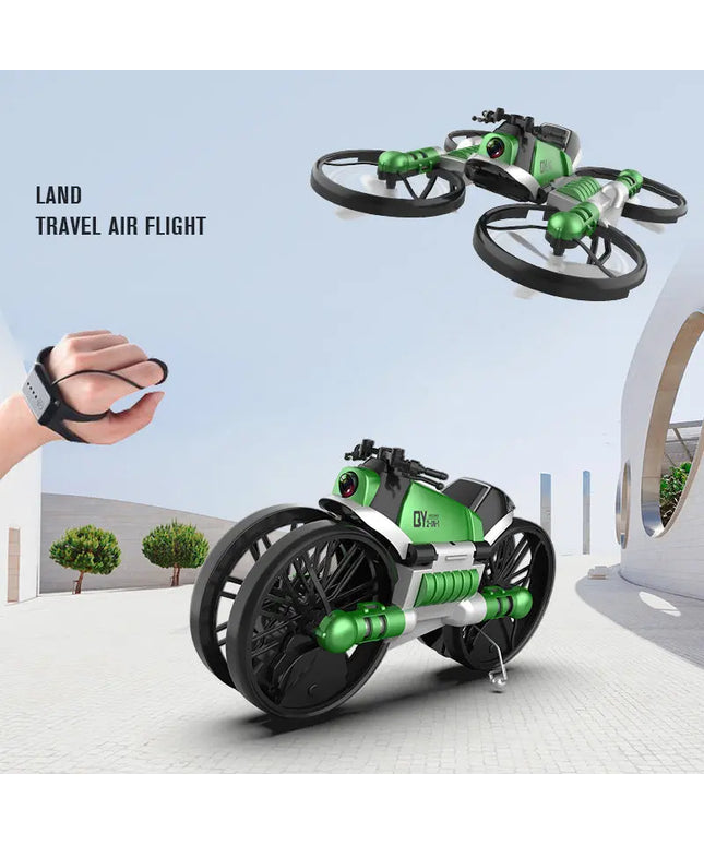 WiFi FPV RC Drone Motorcycle 2 in 1 Foldable Helicopter Camera 0.3MP Altitude Hold RC Quadcopter Motorcycle Drone 2 in 1 Dron beldemo5-toys2
