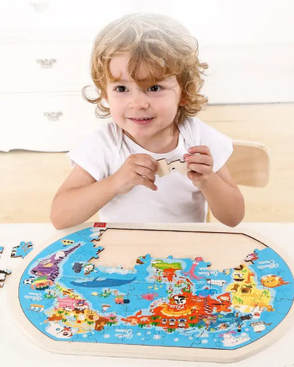 Wooden Puzzle World Children's Toys Gift Baby Educational Toys beldemo5-toys2