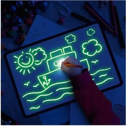 Educational Toy Drawing Pad 3D Magic 8 Light Effects Puzzle Board Sketchpad beldemo5-toys2