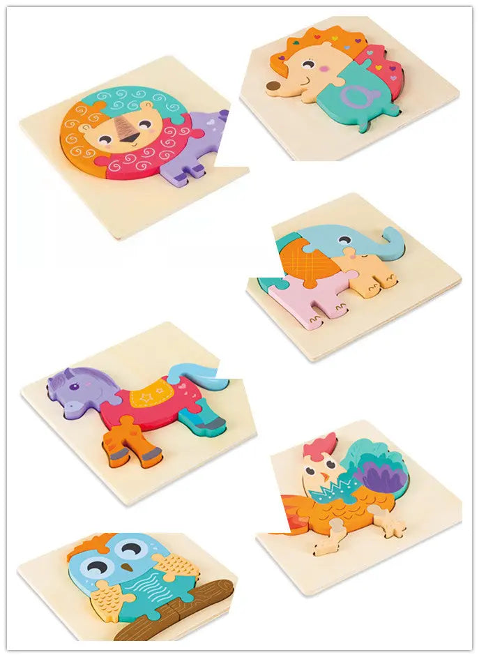 Cartoon three dimensional animal puzzle beldemo5-toys2