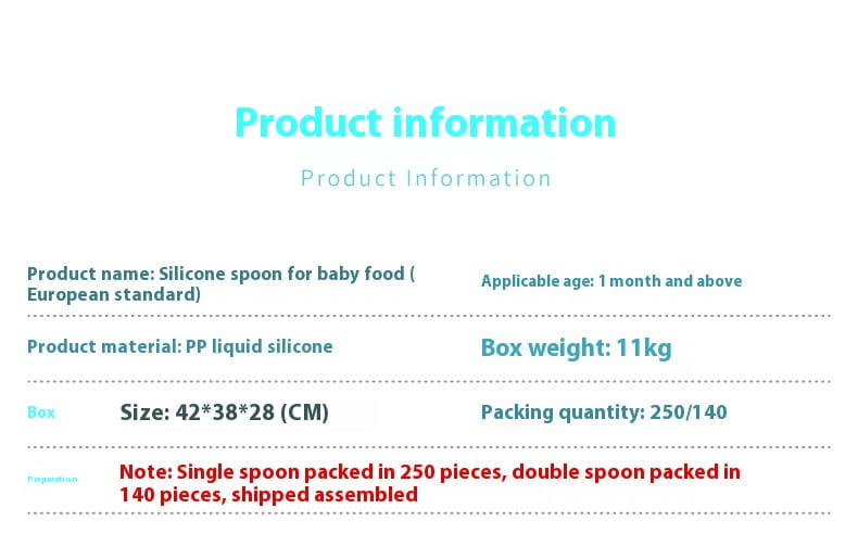 Baby Food Supplement Silicone Spoon