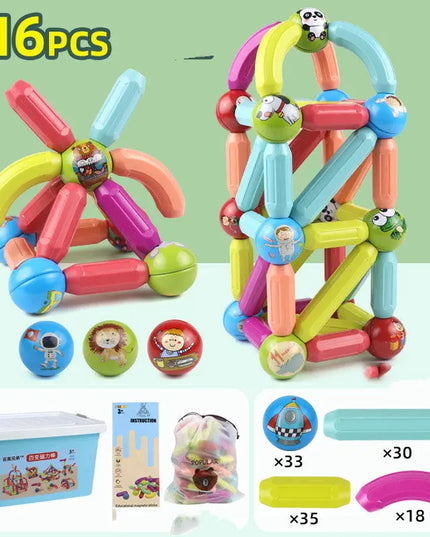 Big Size DIY Magnetic Construction Set Early Learning Constructor Variety Magnetic Rod Building Blocks For Children Toys Gift beldemo5-toys2