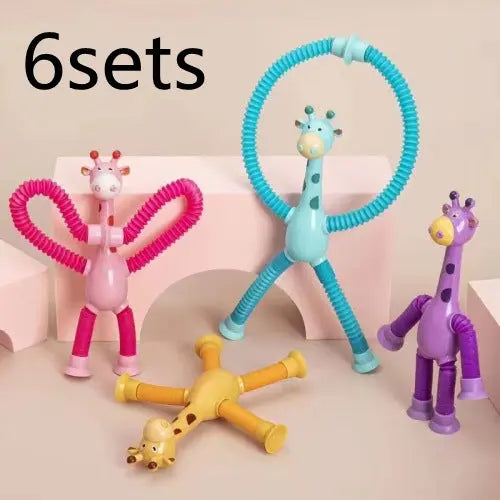 Giraffe Tubes Sensory Toys Novelty Spring Fidget Toy Stretch Tube Stress Relief Toy For Kid Birthday Gift Party Favors beldemo5-toys2