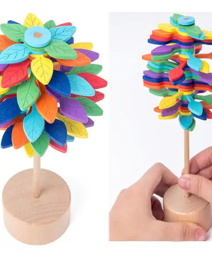 Solid Wooden Rotating Lollipop Fischer Series Creative Ornaments Decompression Toys Decompression Artifact Gyro beldemo5-toys2