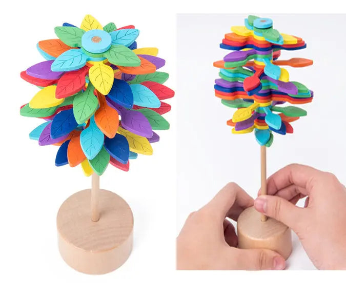 Solid Wooden Rotating Lollipop Fischer Series Creative Ornaments Decompression Toys Decompression Artifact Gyro beldemo5-toys2