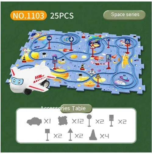 Children Puzzle Electric Railroad Speeder DIY Assembly Electric Car Automatic Rail City Scene Construction Education Toy Gift beldemo5-toys2